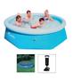 Imagem de Piscina Brink 2490 Litros Inflável com Bomba de Inflar e CAPA - Bestway 2300