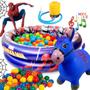 Imagem de Piscina Com Bolinhas Banheira Frozen Minnie Mickey Princesas Homem Aranha 21 a 38 Litros Cavalinho Musical Inflador