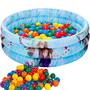 Imagem de Piscina Com Bolinhas Infantil 130 Litros Rosa Azul Verde Herois Frozen Minnie Mickey Homem Aranha Criança Bebe Menina Menino