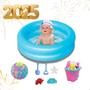 Imagem de Piscina de Bolinhas Infantil Inflável 28L com Kit Praia e Balde  Diversão Segura para Bebês e Crianças