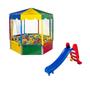 Imagem de Piscina de Bolinhas Oitavada 2,00m Nacional + Escorregador Playground Médio + 1000 Bolinhas