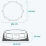 Imagem de Piscina Estruturada 4.485L Com Armação de Metal Prism Intex