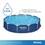 Imagem de Piscina Estrutural 6473 litros Steel Pro  Filtro 110V/220V  Capa Bestway