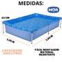 Imagem de Piscina Estrutural Com Armação Retangular Vinil Infantil Adulta 1000 Litros 1.89X1.26x42 Resistente Mor