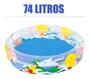 Imagem de Piscina Infantil 74 Litros Inflavel Estampa Divertida Mar 91x20