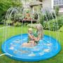 Imagem de Piscina infantil com chafariz de agua tapete inflavel brinquedo refrescante crianca bebe azul