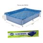 Imagem de Piscina Infantil Estrutural Retangular Mor 001002 Com Capacidade De 1000 Litros De 1.89m De Comprimento X 1.26m De Largura Azul Design Água