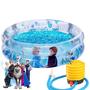 Imagem de Piscina Infantil Princesas Minnie Frozen Rosa Azul Verde Herois Criança Bebe Banheira Com Inflador