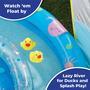 Imagem de Piscina infantil SunSmart Lazy River com 2 patinhos de brinquedo com dossel