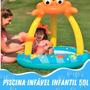 Imagem de Piscina Infável Infantil 50L C/Proteção Ao Sol Praia Verão