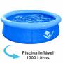 Imagem de Piscina Inflável 1000 Litros Infantil Redonda De Plástico Com Reparos 168cm X 51cm