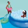Imagem de Piscina Inflável 2.400 Litros Circular 240cm PVC com Bomba Capa Azul Mor