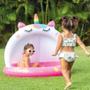 Imagem de Piscina inflavel com cobertura unicornio 45l + bomba manual