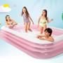 Imagem de Piscina inflável familiar intex 1050 retangular bomba manual
