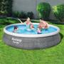 Imagem de Piscina Inflável Fast Set 7.340 Litros Rattan Com Filtro Bestway