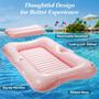 Imagem de Piscina inflável Float Lounge HeySplash com porta-copos rosa