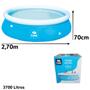 Piscina Inflável Gigante Redonda 3700L Reforçada C/ Bomba Ar - Bel Imagem de Piscina Inflável Gigante Redonda 3700L Reforçada C/ Bomba Ar