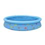 Imagem de Piscina Inflável Infantil 1.000 Litros Estampa Divertida PVC 1,68 M x 51 cm Cor Azul Com Kit Reparo BEL - 100033