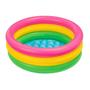 Imagem de Piscina Inflável Infantil 20 Litros Colorida Para Crianças 60 x 25cm Redonda Circular Fundo Acolchoado