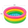 Imagem de Piscina Inflável Infantil 20 Litros Colorida Para Crianças 60 x 25cm Redonda Circular Fundo Acolchoado