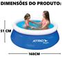 Imagem de Piscina Inflável Portátil e Compacta 1000L Resistente com Kit Reparo Atrio Acqua ES303