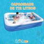 Imagem de Piscina Inflavel Retangular 3 Camadas 712 Litros Kit Reparo