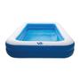 Imagem de Piscina Inflável Retangular Azul 302 Litros 150 cm Com Bomba e Forro PVC VG+