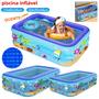 Imagem de Piscina Inflável Retangular Grande Para Família, Crianças, Verão, Brinquedos De Banheira Para Bebês