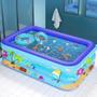 Imagem de Piscina Inflável Retangular Grande Para Família, Crianças, Verão, Brinquedos De Banheira Para Bebês