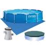 Imagem de Piscina Intex 4.485 Litros Estrutural Azul Capa Bomba Filtrante Forro