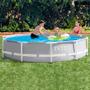 Imagem de Piscina Intex 4.485 Litros Estrutural Prism Cinza Capa Bomba e Forro