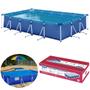 Imagem de Piscina Mor Retangular Ferro 10000 Litros com Capa e Forro Kit