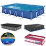 Imagem de Piscina Mor Retangular Ferro 10000 Litros com Capa e Forro Kit