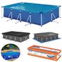 Imagem de Piscina Mor Retangular Ferro 6200 Litros com Capa e Forro Kit