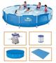 Imagem de Piscina SUNFIT 5100 Litros Estrutural com Bomba Filtrante 110v CAPA e FORRO - Bestway 4678 Litros