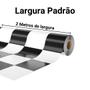 Imagem de Piso Vinílico Em Manta PVC 0,7mm Antiderrapante 16m² Xadrez Quadriculado Brilhoso Damas Pista de Dança Residência Barbearia Antichama