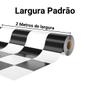 Imagem de Piso Vinílico Em Manta PVC 0,7mm Antiderrapante 6m² Quariculado Xadrez Brilhoso Damas Pista de Dança Residência Barbearia Antichama