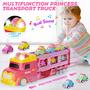 Imagem de Pista dobrável Car Toys Funwee com 6 carros Princess para menina 2-