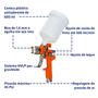 Imagem de Pistola De Pintura Hvlp P827 Automotiva Bico 1,4mm