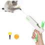 Imagem de Pistola interativa 2 em 1 exercicios para  gatos com bolinha e pena 
