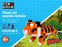 Imagem de Pix Brix - Wild Kratts Pixel Art Kit - Tigre de Bengala, 450 Peças - Slide patenteado + Stack Pixel Puzzle Construindo tijolos, Construa e Colete Animais Kratts Selvagens - Stem Toys, Ages 6 Plus