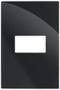Imagem de Placa 1 Mod. Horizontal Com Suporte 4X2 Recta Black Gloss