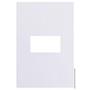 Imagem de Placa 1 Modulo Hor. Com Suporte 4X2 - Recta Branco Gloss