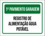 Imagem de Placa 1 Pavimento Garagem Registro Água Potável 27X35