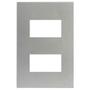 Imagem de Placa 2 Módulos Separados 4x2 Prata Satin Fosco BRS12429-1PR