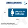 Imagem de Placa 20x9 sanitário feminino adesivado