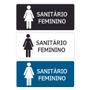 Imagem de Placa 20x9 sanitário feminino adesivado