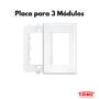 Imagem de Placa 4" x 2" com suporte 3 módulos horizontais evidence - fame