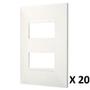Imagem de PLACA 4 x 2 PIAL PLUS+ PARA 2 MÓDULOS HORIZONTAL SEPARADOS 618506BC - CX C/20