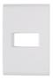 Imagem de Placa 4 x 2 + Suporte Com 1 Posto Horizontal Branco - Tramontina Liz